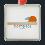 Ärans strand Georgia Sol Palmträd Julgransprydnad Metall<br><div class="desc">Glory Beach ligger på den sydöstra kusten av Jekyll Island Georgia inom St. Andrew's Beach.</div>