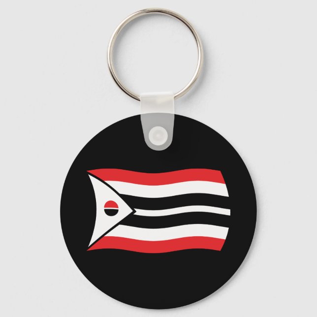 Arapaho-stammens Nyckelring med Flagga (Framsida)