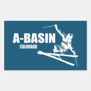 Arapahoe Basin Colorado Skier Rektangulärt Klistermärke