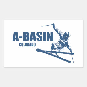 Arapahoe Basin Colorado Skier Rektangulärt Klistermärke