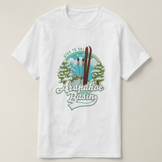 Arapahoe Basin Utah ski logotyp T Shirt (Design framsida)