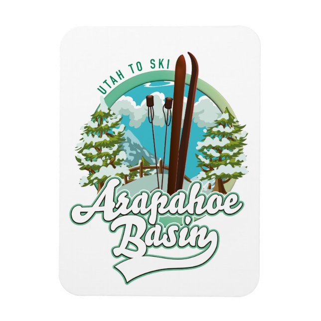 Arapahoe Basin Utah skidlogo Magnet (Vertikal)