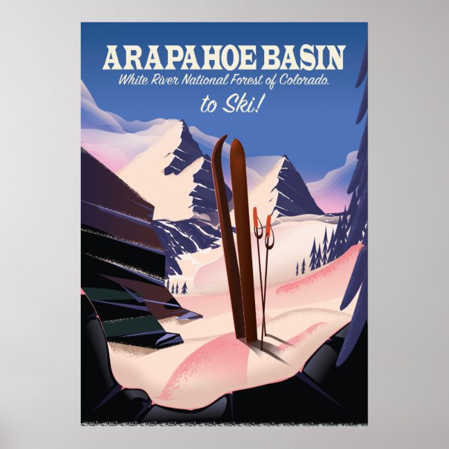 Arapahoe Basin,White River National Forest Ski Poster (Framsidan)