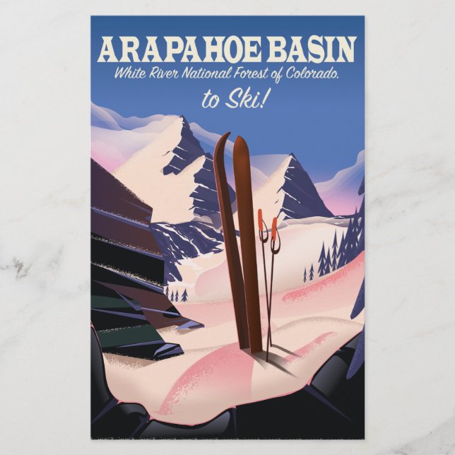 Arapahoe Basin,White River National Forest Skidåkn Brevpapper (Framsida)