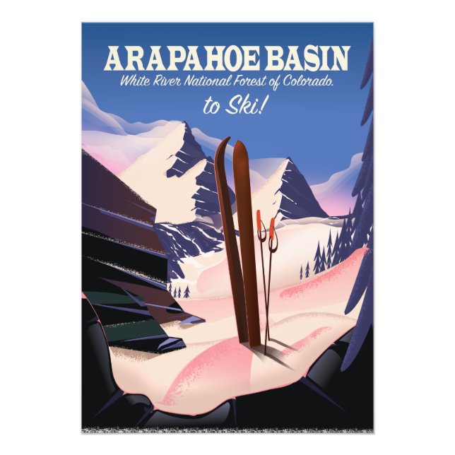 Arapahoe Basin,White River National Forest Skidåkn Fototryck (Framsidan)