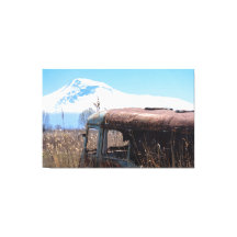 Ararat och gamla Sovjetunionen buss i Armenien