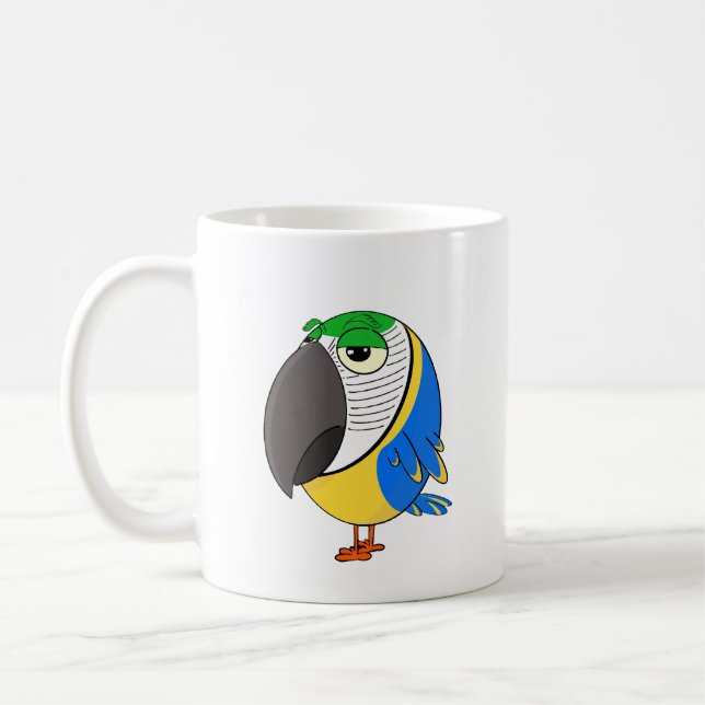 Ararauna Macaw Parrot Mugg (Vänster)