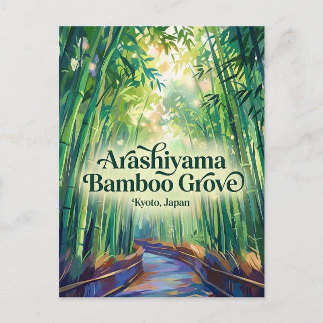 Arashiyama bambuskog Japan Vykort (Framsida)