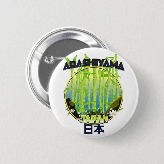 Arashiyama Japan-logotyp Knapp (Framsida & baksida)