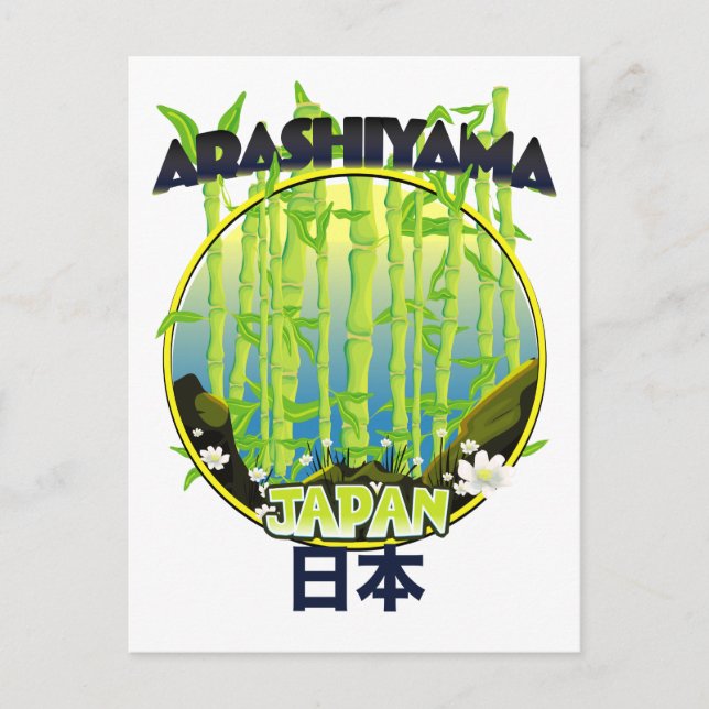 Arashiyama Japan reslogotyp Vykort (Framsida)
