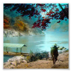 ARASHIYAMA TAKAGI Glass Magic Lantern Slide Fototryck