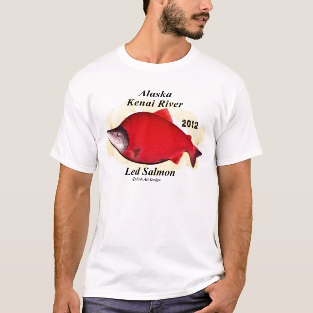 ARASKA　Kenai River Red Salmon   【HOKKAIDO JAPAN Tee (Framsida)