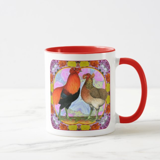 Araucana blir rädd art nouveau mugg (Höger)