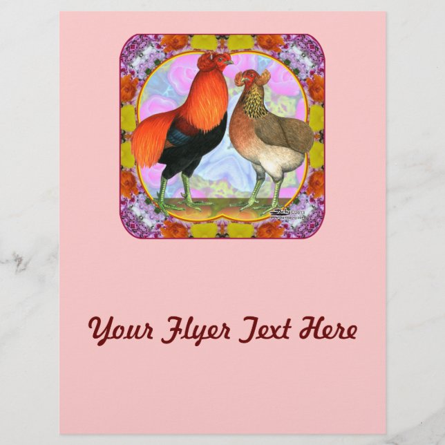 Araucana Chickens Art nouveau Reklamblad (Framsidan)