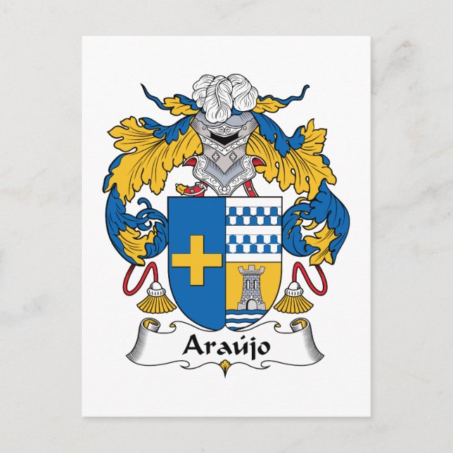 Araujo Family Crest Vykort (Framsida)