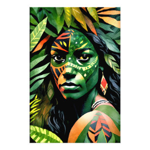 "Arayúna" Jungle Canvas - Kvinnor i Amazonia Fototryck