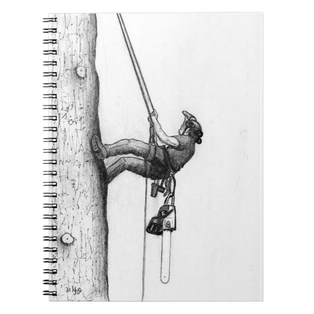 Arb Art Arborist Träd Surgeon Chainsåg Gift-kort Anteckningsbok (Framsidan)