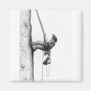 Arb Art Arborist Träd Surgeon Chainsåg Gift-kort Magnet