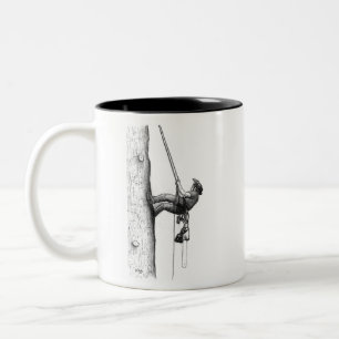 Arb Art Arborist Träd Surgeon Chainsåg Gift-kort Två-Tonad Mugg