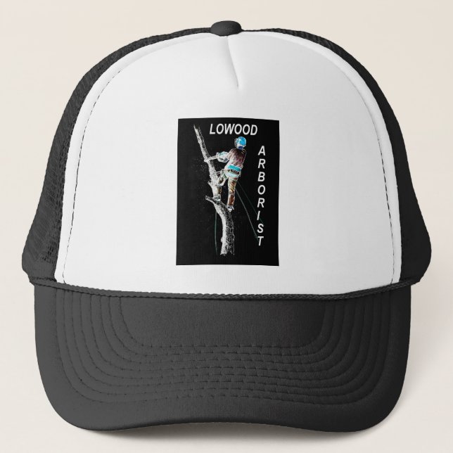 Arb Art Arborist Träd Surgeon Chainsee liggande Keps (Framsida)