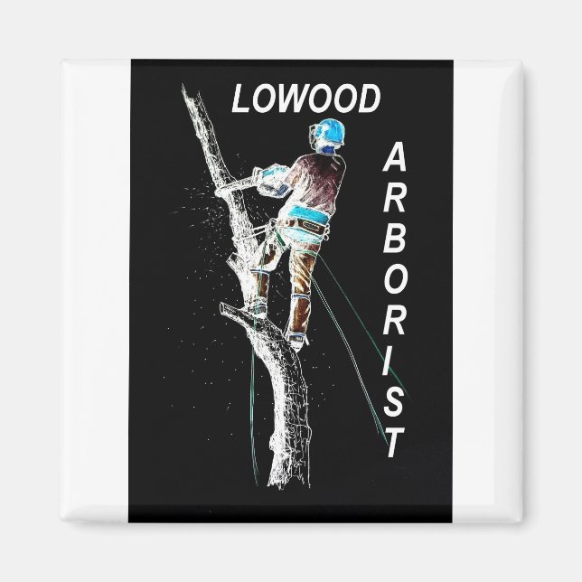 Arb Art Arborist Träd Surgeon Chainsee liggande Magnet (Framsidan)