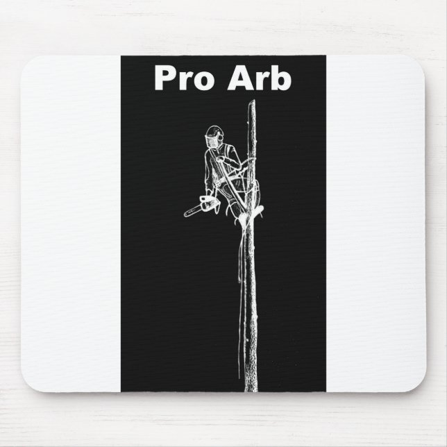 Arb Art Arborist Träd Surgeon Chainsee liggande Musmatta (Framsidan)