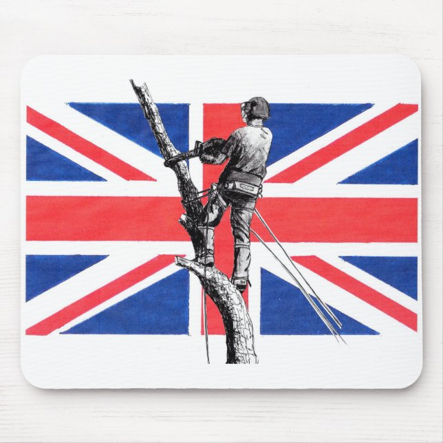 Arb Art Arborist Träd Surgeon Chainszon Musmatta (Framsidan)