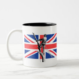 Arb Art Arborist Träd Surgeon Chainszon Två-Tonad Mugg