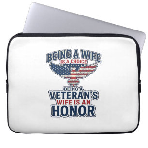 Ärbarbetad Patriotisk Örn Tröja För Veteraners Hus Laptop Fodral