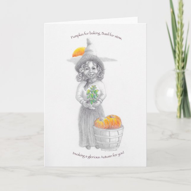 Ärbarlig höst tomkort helgkort (Framsida)