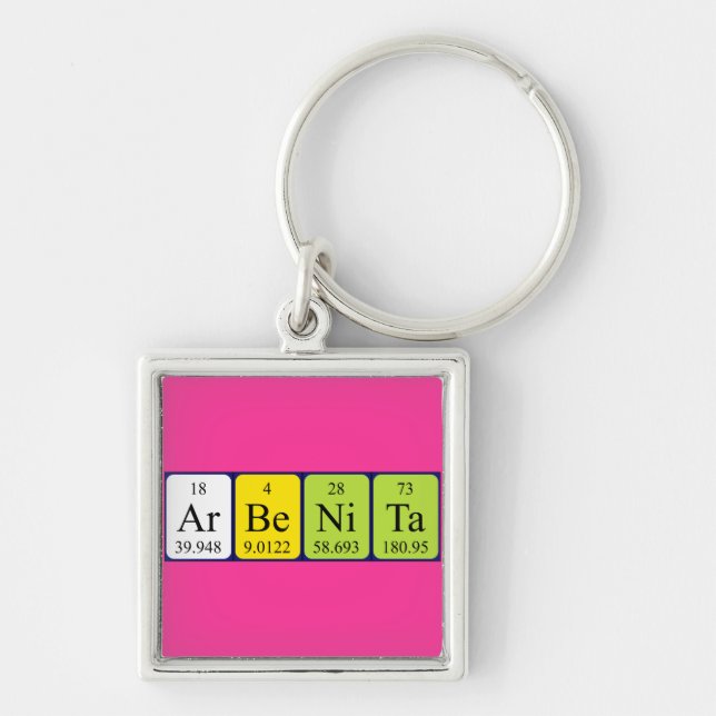 Arbenita Periodisk nyckelring bord namn (Framsidan)