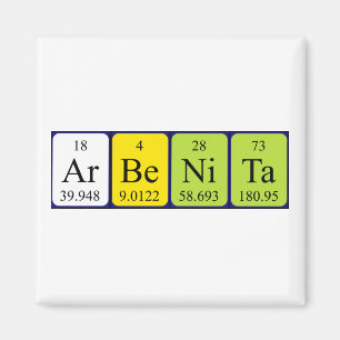 Arbenita Periodiska bord namn magnet