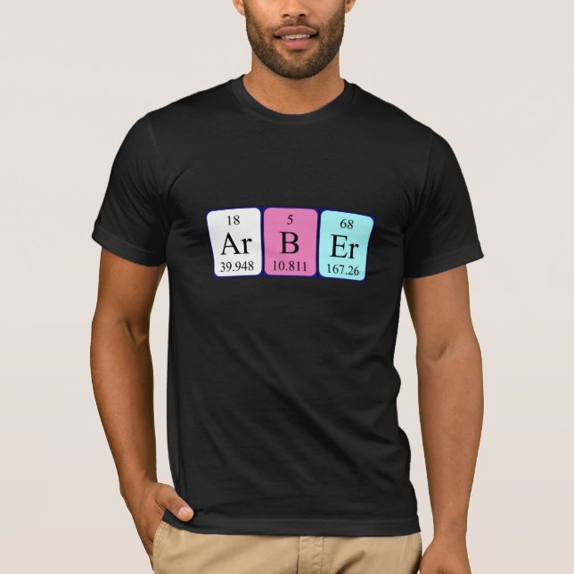 Arbër Periodisk bord namn-skjorta T-shirt (Framsida)