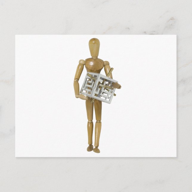 Arbeta 3D-pussel Vykort (Framsida)