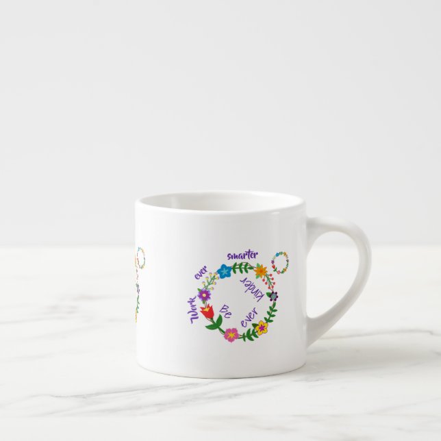 Arbeta ännu smartare, var snäll och var snäll och  espressomugg (Höger)