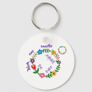 Arbeta ännu smartare, var snäll och var snäll och  nyckelring