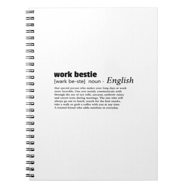 Arbeta Bestie Classic Chill Anteckningsbok (Framsidan)