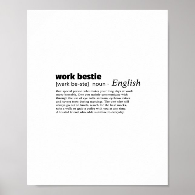 Arbeta Bestie Classic Chill Poster (Framsidan)