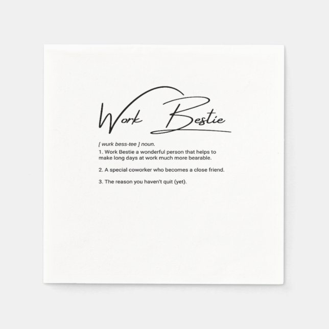 Arbeta Bestie Funny Coworking & Colleague Classic Pappersservett (Framsidan)