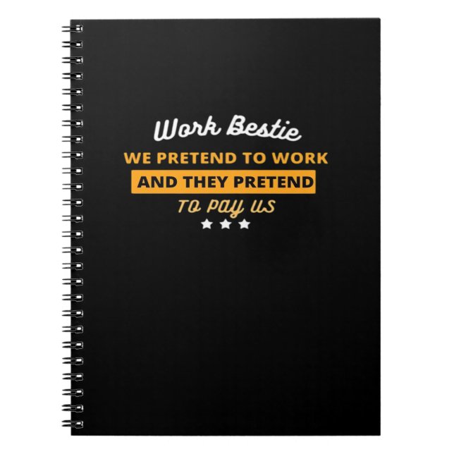 Arbeta Bestie Funny Coworking Quote Classic Anteckningsbok (Framsidan)