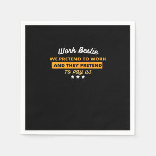 Arbeta Bestie Funny Coworking Quote Classic Pappersservett