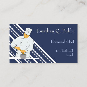 Arbeta Chef Blue Background White Rand Visitkort