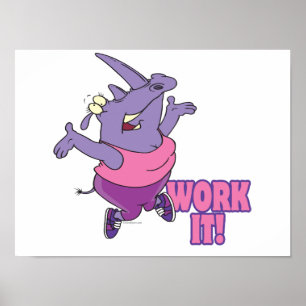 arbeta det rolig träning i rhino poster