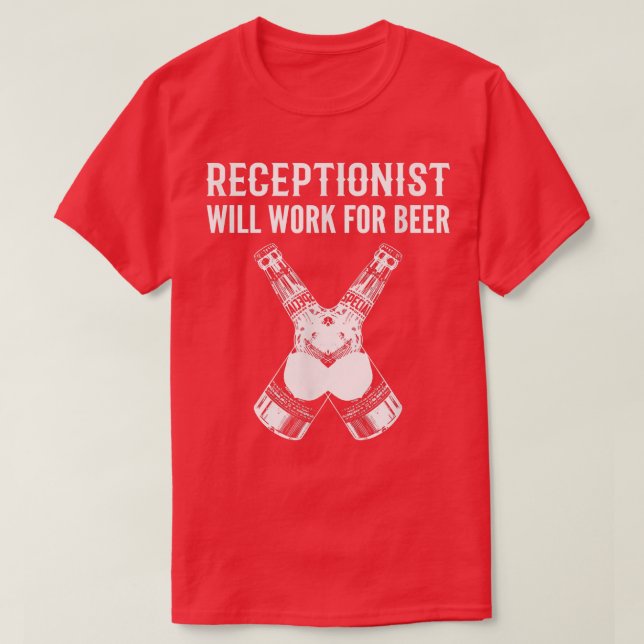 Arbeta för Beer Drinker  T Shirt (Design framsida)