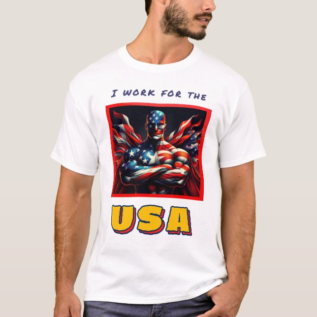 Arbeta för USA T Shirt (Framsida)