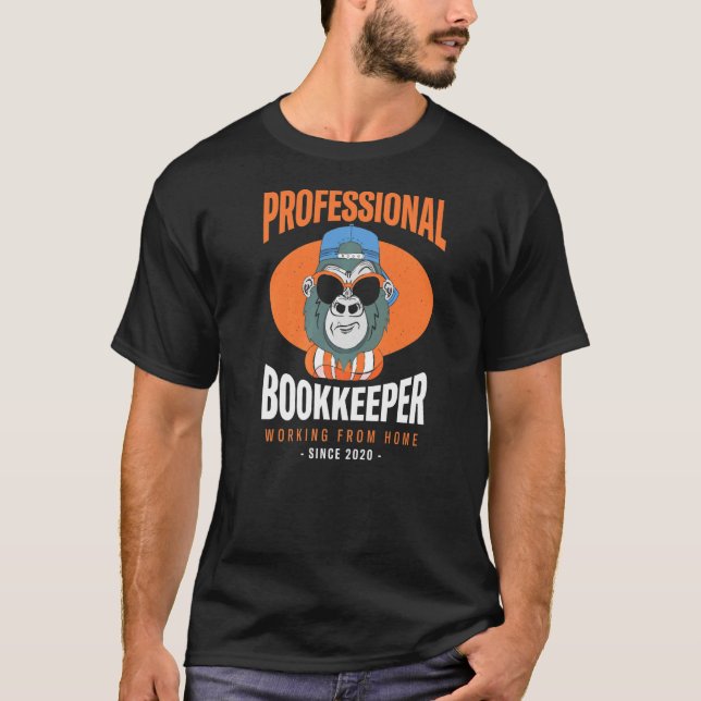 Arbeta från Chef i hembokhållarens bokföring T Shirt (Framsida)