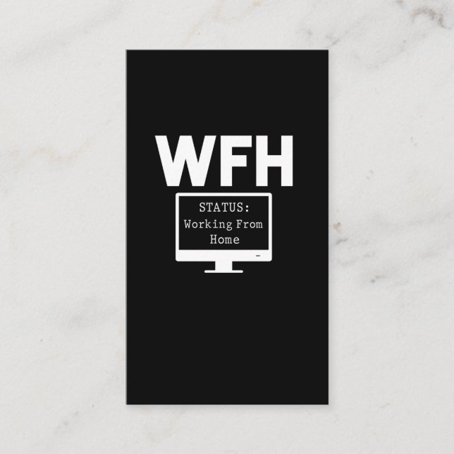 Arbeta från hemmagynn hemkontorsanställd visitkort (Framsida)