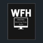 Arbeta från hemmagynn hemkontorsanställd vykort<br><div class="desc">Självanställd medarbetare på hemkontoret. Arbeta från hemmagynlig hemmakontollagare.</div>