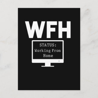 Arbeta från hemmagynn hemkontorsanställd vykort