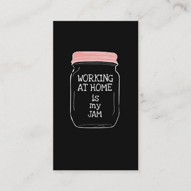 Arbeta från hemmet Sylt - lustigt hemkontorsjobb Visitkort (Framsida)